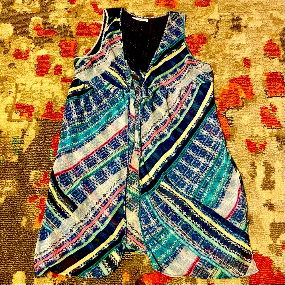 SZ 0 / 1 BOHO INFLUENCED COVER UP W NEON ACCENTS